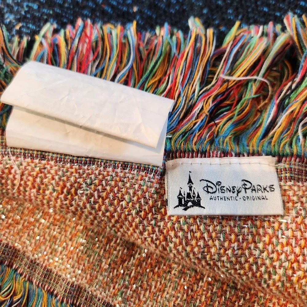 DISNEY PARKS Tapestry Throw Blanket 50 X 60 Happy Holidays‎ Mickey Christmas